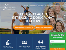 Tablet Screenshot of hersheyrehab.com